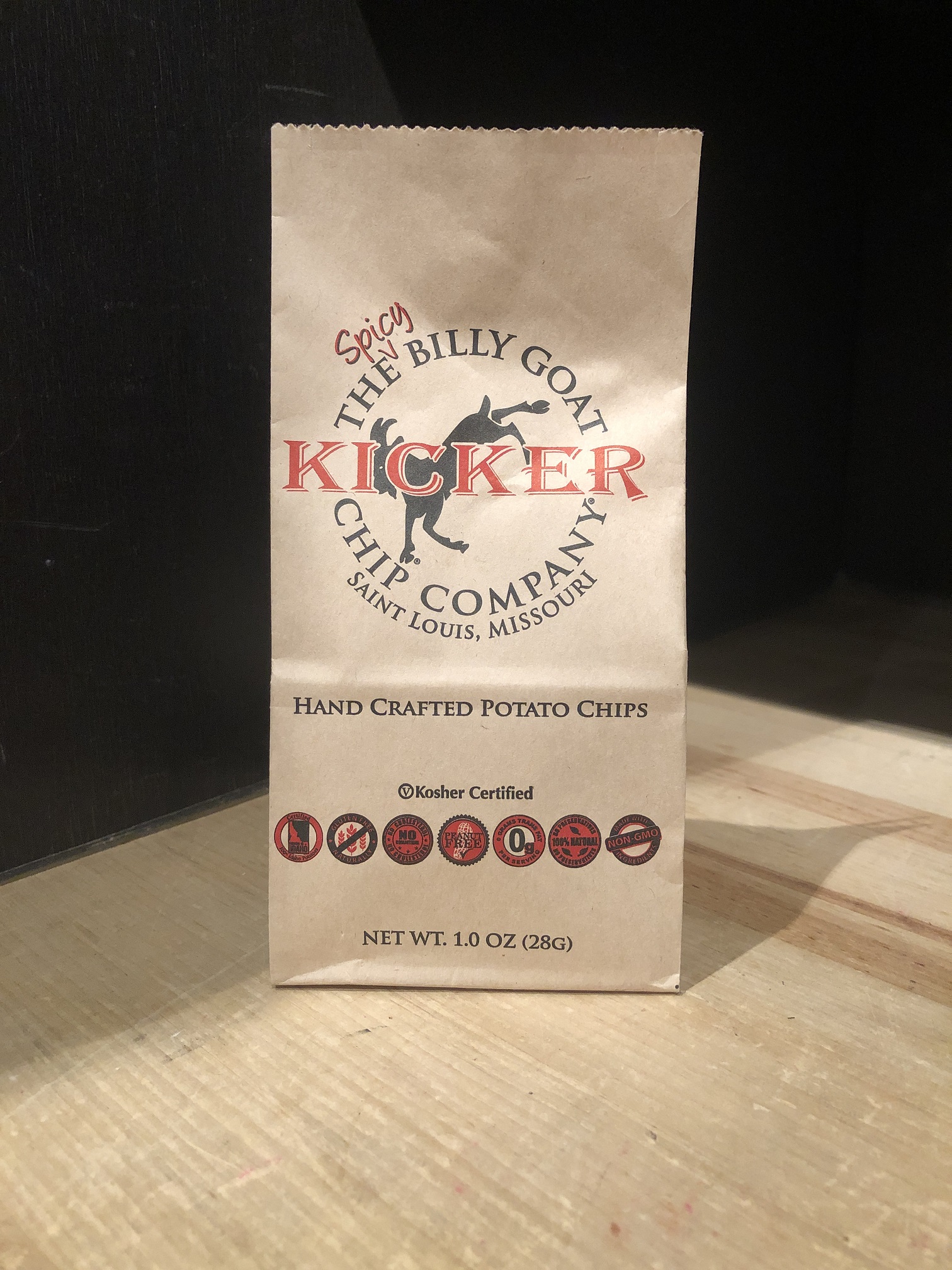 This is an image of our Kicker Billy Goat Chips.