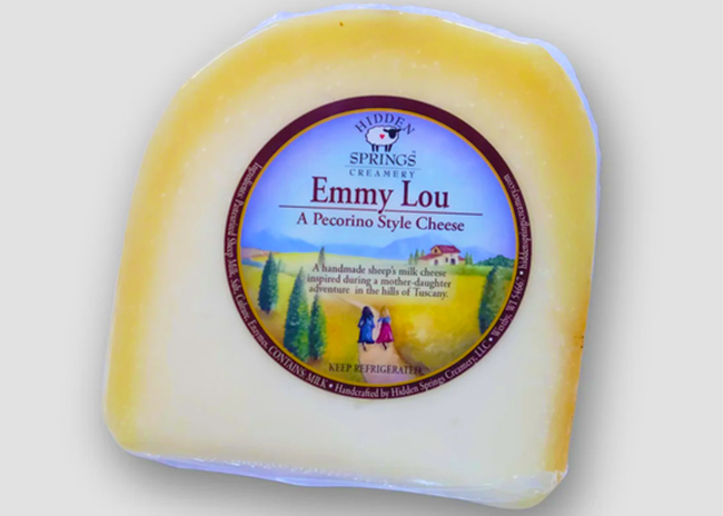 This is a picture of Hidden Springs Creamery's Emmy Lou cheese, offered by Fromagination.