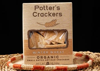 This is a picture of Potter's Winter Wheat Crackers, offered by Fromagination.