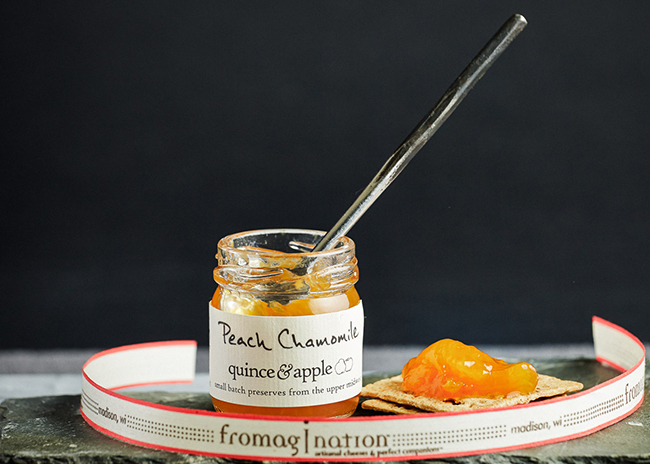 This is a picture of Quince & Apple's Peach Chamomile Preserves.