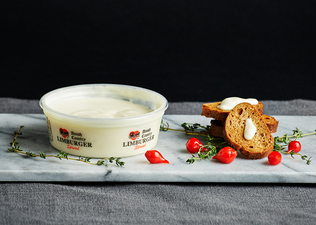This is a picture of Limburger cheese spread, featured by Fromagination