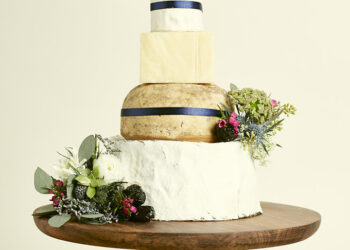 Fromagination features the Wedding Bells Cake of Cheese!