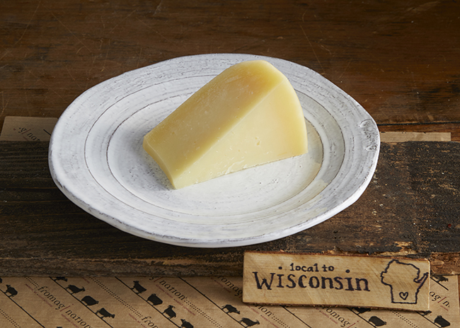 This is a picture of Landmark Creamery's Pecora Nocciola cheese, featured at Fromagination.