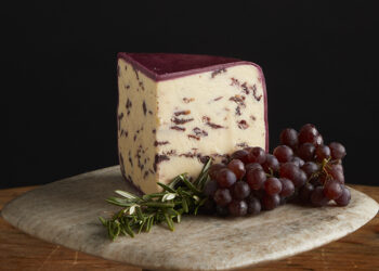 This is a picture of Wensleydale cheese, featured by Fromagination
