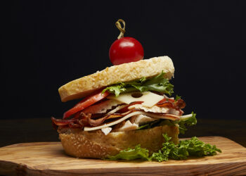 This is a picture of Fromagination's Flavorsome Fowl Sandwich.