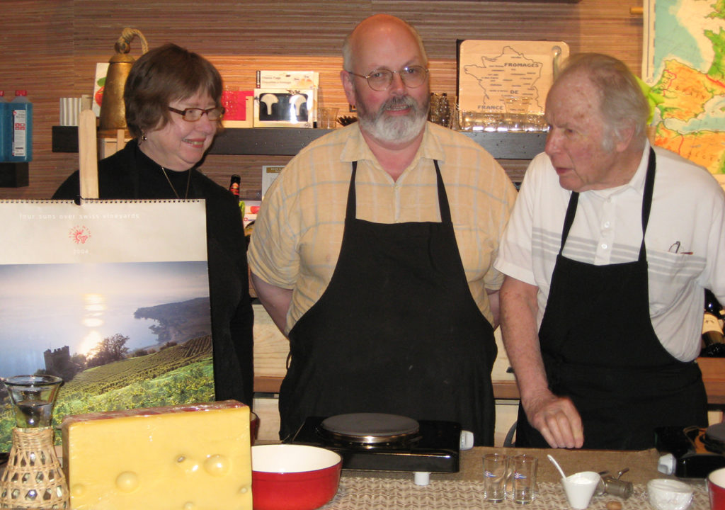 This is a picture of Greg Upward at a culinary demonstration.