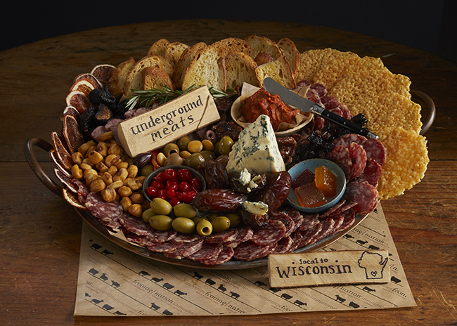 This is a picture of a tray featuring Underground Meats.