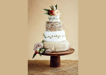 This is a picture of the Spring Blooms Cake of Cheese from Fromagination.