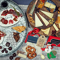 This is a small picture of holiday cheese trays