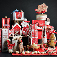 This is a small picture of holiday chocolates and cookies