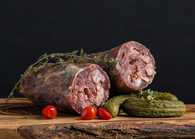 This is a picture of Piri Picante Salami, featured at Fromagination.