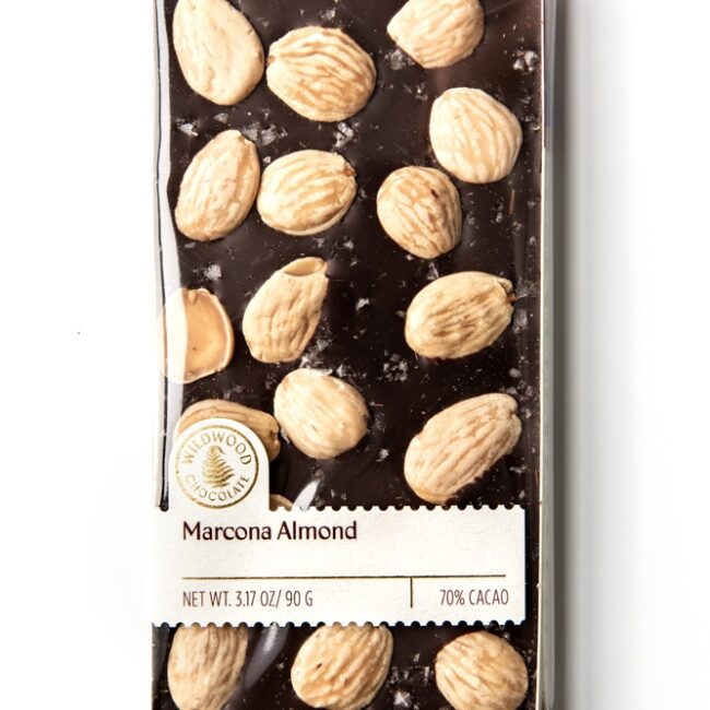 This is an image of the Marcona Almond bar in its packaging.