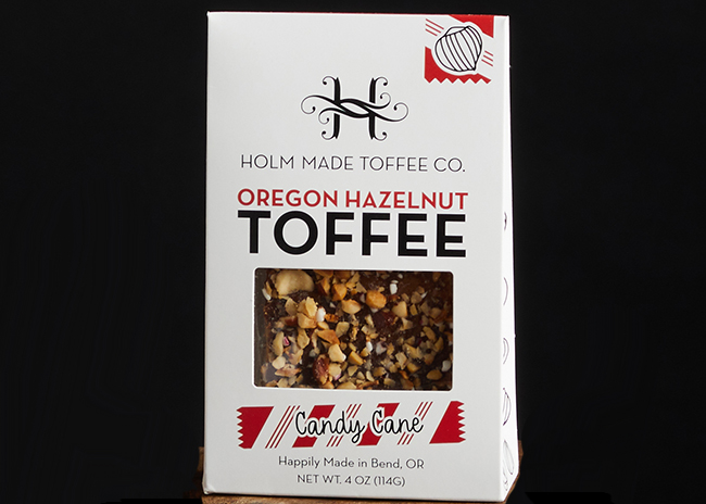 This is a picture of Oregon Hazelnut Toffee, featured at Fromagination.