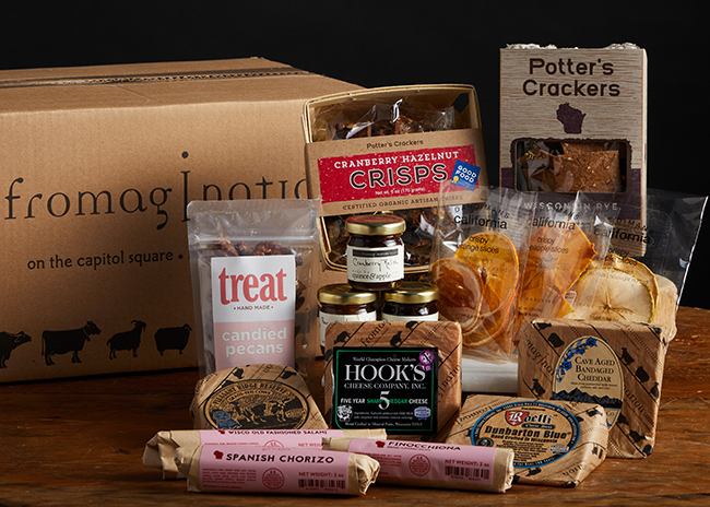 This is a picture of the Award Winning Collection Gift Set with meat, offered by Fromagination.