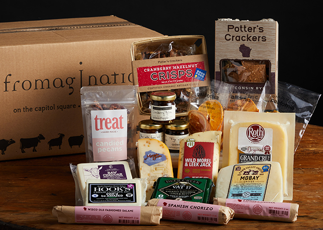 This is a picture of the Magnificent Seven Gift Set, offered by Fromagination.