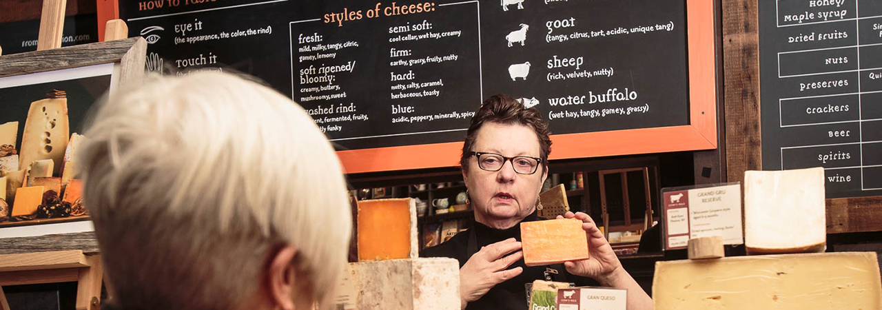 This is a slide for Fromagination's In Our Shop section