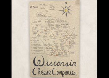 Thi is a picture of a Wisconsin Cheese Companies poster, offered by Fromagination.