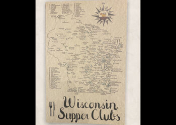 This is a picture of a WIsconsin Supper Clubs poster, offered by Fromagination.