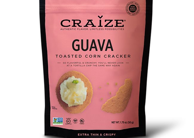 This is a picture of Guava Toast Corn Crackers, offered by Fromagination.