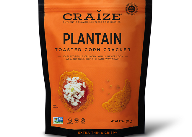 This is a picture of Plantain Toasted Corn Crackers, offered by Fromagination.