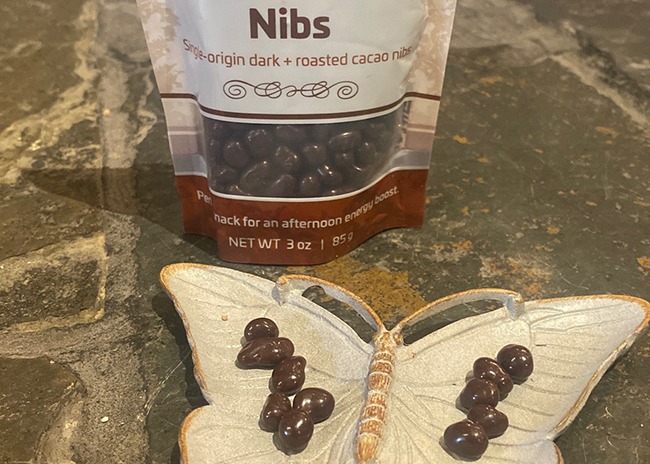 This is picture of Gail Ambrosius Dark Chocolate Nibs, offered by Fromagination.