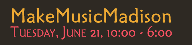 This is a Make Music Madison promotion banner for Fromagination.