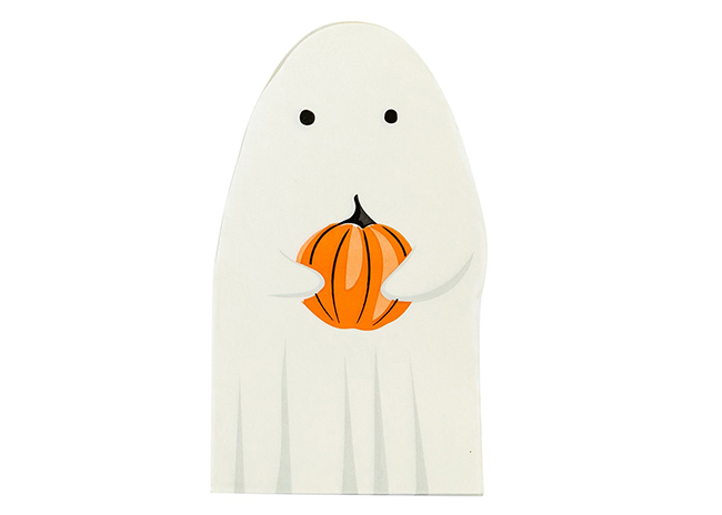 This is a picture of Ghost Shaped Paper Napkins, offered by Fromagination.