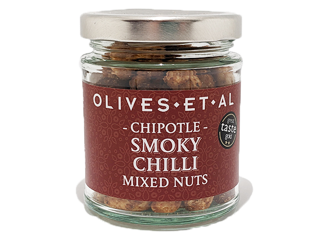 This is a picture of Chipotle Smoky Chilli Mixed Nuts, offered by Fromagination.