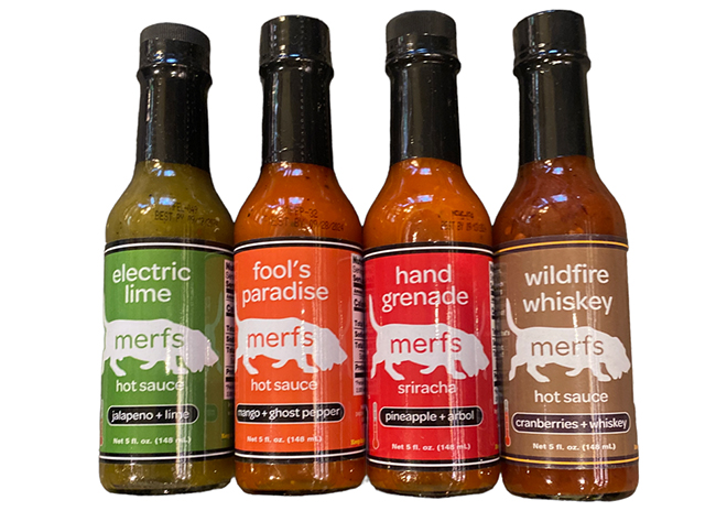 This is a picture of Merfs Hot Sauces, offered by Fromagination.
