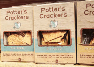 This is a picture of Potter's Crackers, offered by Fromagination.