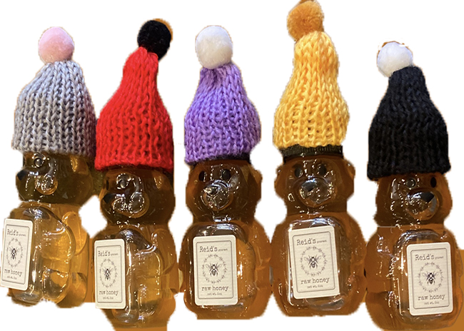 This is a picture of Stocking Cap Honey Bears, offered by Fromagination.