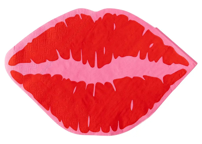 This is a picture of Lips Shaped Napkins, offered by Fromagination.