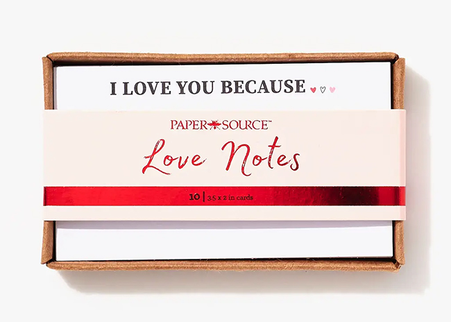 This is a picture of I Love You Because Notes, offered by Fromagination.