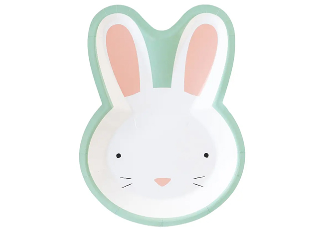 This is a picture of Blue Easter Bunny Plates, offered by Fromagination.