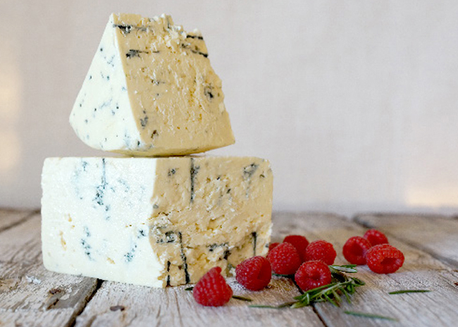 This is a picture of Kingston Creamery's Organic Blue Cheese, offered by Fromagination.
