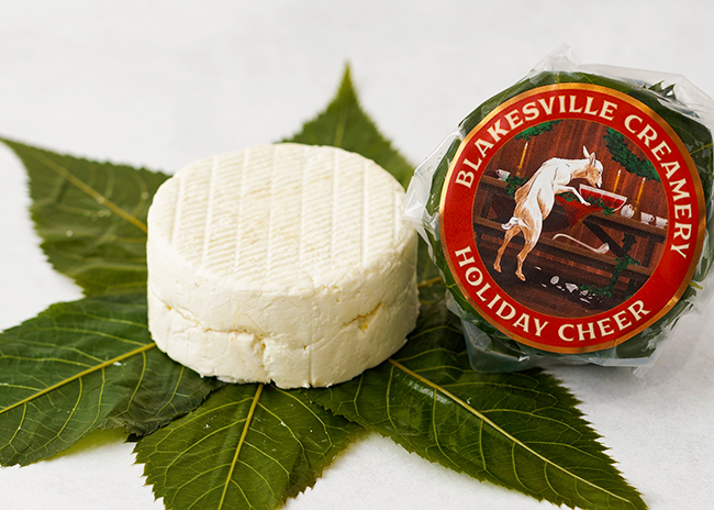 This is a picture of Blakesville Creamery's Holiday Cheer cheese, offered by Fromagination.