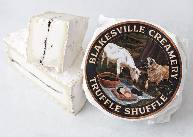 This is a picture of Truffle Shuffle cheese, offered by Fromagination.