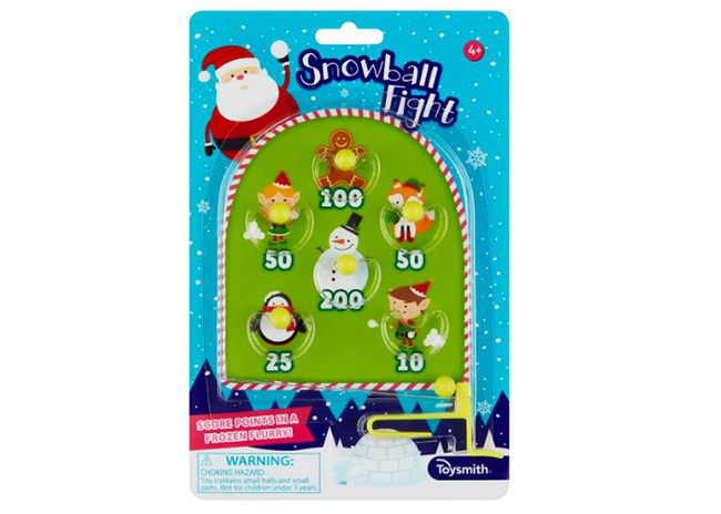 This is a picture of Snowball Fight Holiday Pinball, offered by Fromagination.