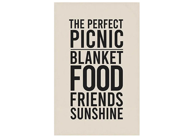 This is a picture of a Picnic Tea Towel, offered by Fromagination.