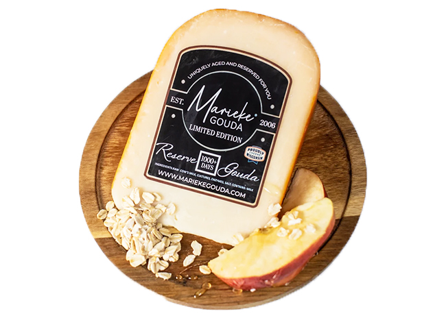 This is a picture of Marieke Reserve Gouda Cheese, offered by Fromagination.