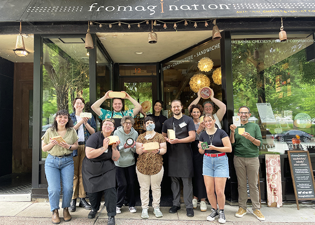 This is a picture of Fromagination's staff, June 2024.