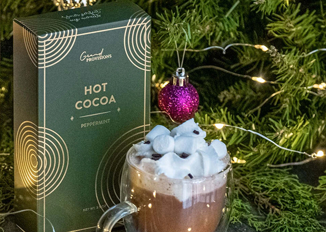 This is a picture of Peppermint Hot Chocolate, offered by Fromagination.