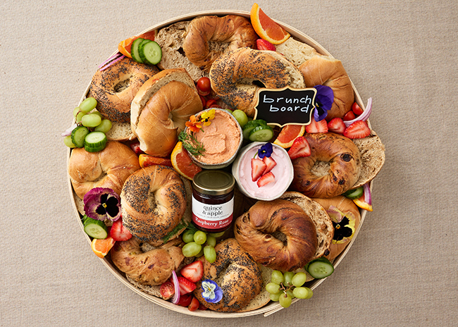 This is a picture of Fromagination's Bagel Board.