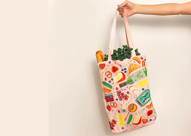 This is a picture of a Canvas Picnic Tote Bag, offered by Fromagination.