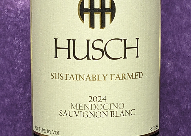 This is a picture of Husch Sauvignon Blanc wine, offered by Fromagination.