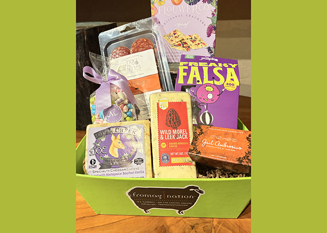 This is a picture of the Mom-ents to Savor Gift Set, offered by Fromagination.