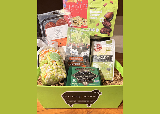 This is a picture of the Wisconsin Mom Comfort & Care Gift Set, offered by Fromagination.